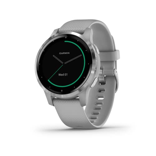 Garmin vívoactive 4S - Reloj inteligente con GPS y funciones de control de la salud durante todo el día, color gris