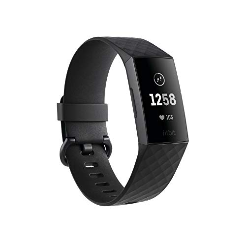 Fitbit Charge 3 Pulsera Avanzada de Salud y Actividad física, Negro/Aluminio Color Grafito