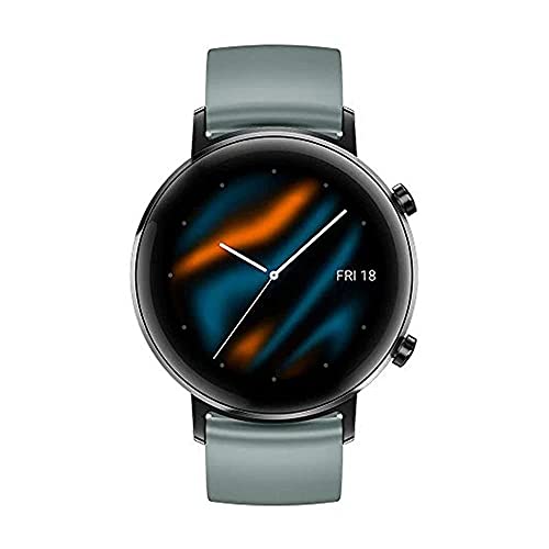 Huawei Watch GT 2 Sport - Smartwatch con Caja de 42 mm, 1 Semanas de Uso, Pantalla Táctil AMOLED de 1.2", GPS, 15 Modos Deportivos, Pantalla 3D de Cristal, Monitorización Cardíaca, Color Lake Cyan