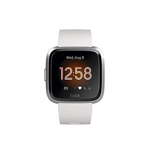 Fitbit Versa Lite Reloj Inteligente, Adultos Unisex, Blanco/Plata Aluminio, Talla única
