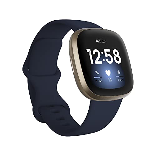 Fitbit Versa 3 - Smartwatch de salud y forma física con GPS integrado, análisis continuo de la frecuencia cardiaca, Alexa integrada y batería de +6 días,