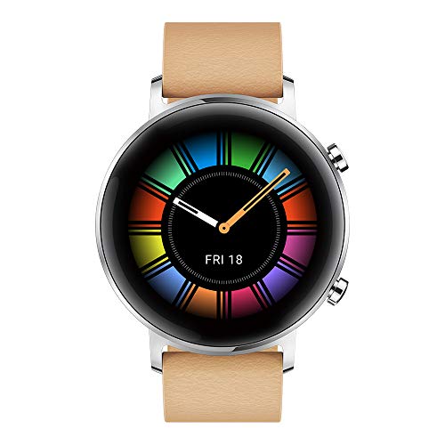 Huawei Watch GT 2 Classic - Smartwatch con Caja de 42 mm, 1 Semanas de Uso, Pantalla Táctil AMOLED de 1.2", GPS, 15 Modos Deportivos, Pantalla 3D de Cristal, Color Gravel Beige