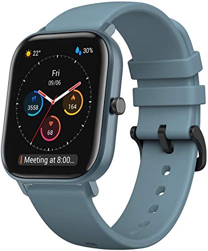 Xiaomi Amazfit GTS Reloj Smartwactch Deportivo | 14 días Batería | GPS+Glonass | Sensor Seguimiento Biológico BioTracker™ PPG | Frecuencia Cardíaca | Natación | Bluetooth 5.0 (iOS & Android) Azul