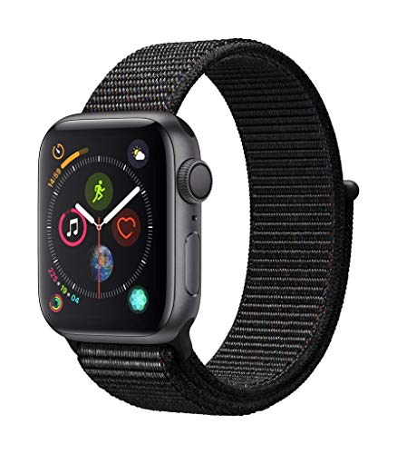 Apple Watch Series 4 (GPS) con caja de 40 mm de aluminio en gris espacial y correa Loop deportiva negra