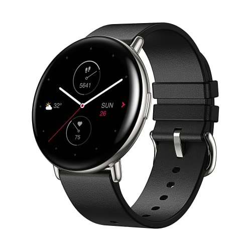 Zepp PolarNightBlack-Round Watch, Unisex-Adult, PolarNight Black, Normal