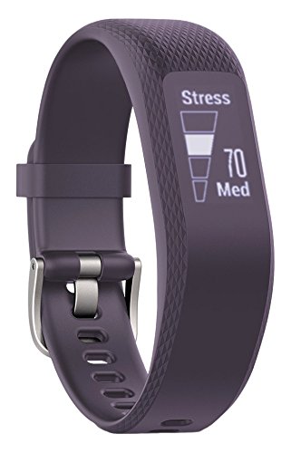 Garmin VivoSmart 3 - Monitor de actividad inteligente con sensor de frecuencia cardiaca en la muñeca y herramientas de fitness, Violeta, S/M
