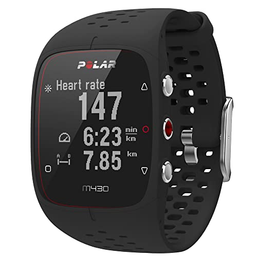 Polar M430 Reloj de Entrenamiento con GPS y Pulsometro de Muñeca, Unisex Adulto, Negro, M/L