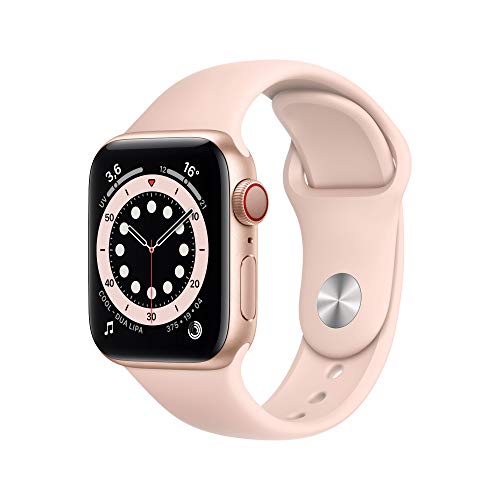 Nuevo Apple Watch Series 6 (GPS + Cellular, 40 mm) Caja de Aluminio en Oro - Correa Deportiva Rosa Arena
