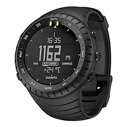Suunto Core All Black - SS014279010 - Reloj de exterior para todas las altitudes, sumergible (30 m), con altímetro, barómetro y cristal de zafiro, Negro (All Black)