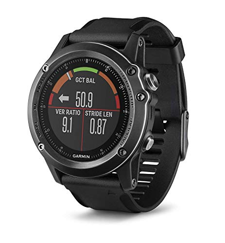 Garmin Fēnix 3 Zafiro HR - Reloj multideporte con GPS y pulsera de silicona, color negro