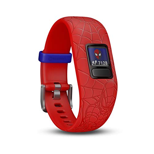 Garmin Vívofit Jr. 2 - Monitor de actividad para niños, con diseño Spider-Man, color rojo, 4 años en adelante