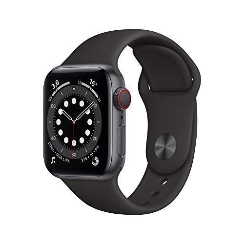 Nuevo Apple Watch Series 6 (GPS + Cellular, 40 mm) Caja de Aluminio en Gris Espacial - Correa Deportiva Negra
