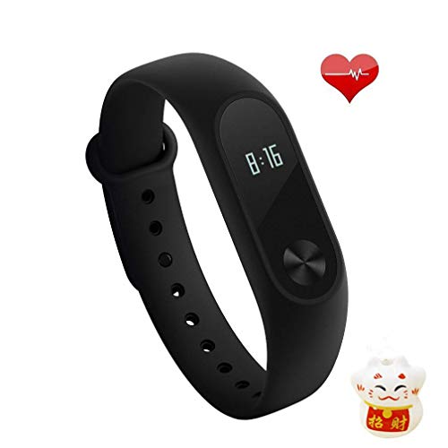 Xiaomi Mi Band 2 Fitness Smartband, Pulsera de actividad, con monitor de ritmo cardíaco, color Negro