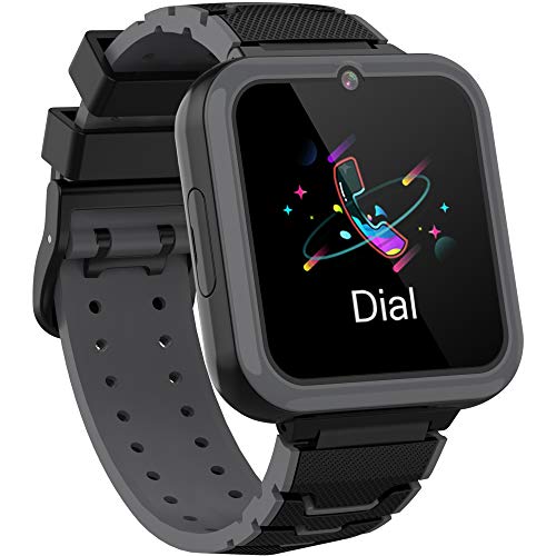 Smooce Smartwatch para Niños, Reloj Inteligente Niños Teléfono con 1.54 Pulgadas Pantalla Táctil, MP3 Música,Llamada SOS, Juego, Cámara, Linterna, Alarma,Reloj Regalo【Tarjeta SD de 1GB incluida】