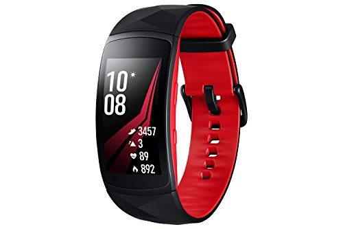 Samsung Gear Fit 2 Pro - Pulsera de Fitness de 1.5'' (4 GB, 1 GHz, 0.5 GB RAM, Tizen), Resistente al Agua, Color Rojo- Versión Española