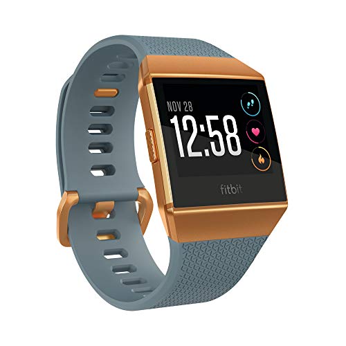Fitbit Ionic Smartwatch Deportivo, Unisex Adulto, Azul Pizarra/Naranja Fuego