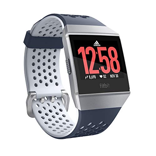 Fitbit Ionic Adidas Edition - Reloj, Unisex Adulto, Color Azul (Tinta) / Gris (Hielo), Talla Única