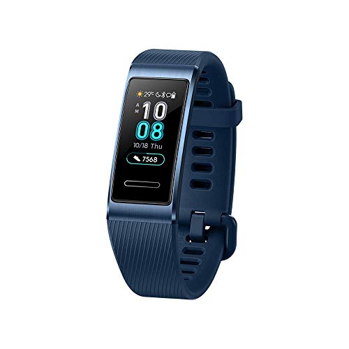 Huawei Band 3 Pro - Pulsómetro (GPS, HUAWEI TruSleep, monitoreo del ritmo cardiaco, 5ATM de resitencia al agua) color azul