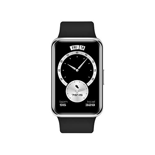 HUAWEI Watch FIT Elegant Edition - Smartwatch con Cuerpo de Metal, Pantalla AMOLED de 1,64”, hasta 10 días de batería, SpO2, 96 Modos de Entrenamiento, GPS Incorporado, 5ATM, Color Negro