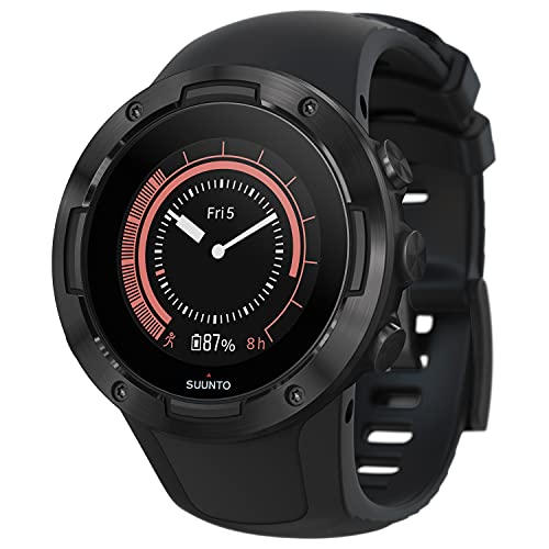 Suunto 5 Reloj multideporte GPS, unisex adulto, cristal mineral, acero inoxidable, silicona, negro (all black), SS050299000