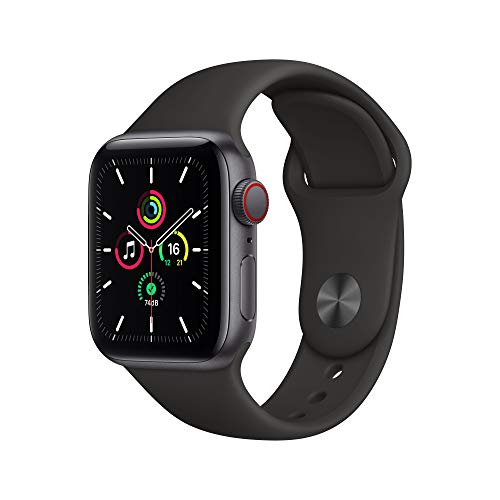 Nuevo Apple Watch SE (GPS + Cellular, 40 mm) Caja de Aluminio en Gris Espacial - Correa Deportiva Negra