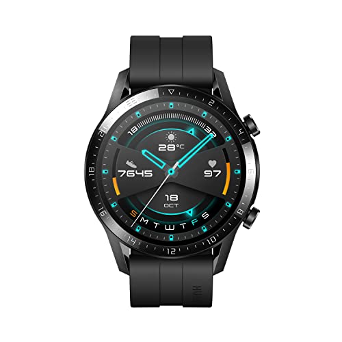 Huawei Watch GT2 Sport - Smartwatch con Caja de 46 Mm (Hasta 2 Semanas de Batería, Pantalla Táctil Amoled de 1.39", GPS, 15 Modos Deportivos, Llamadas Bluetooth), Negro Mate
