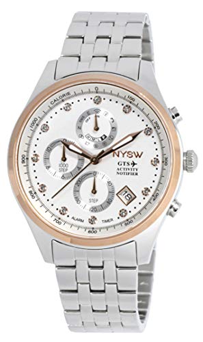 NYSW | Reloj Inteligente híbrido con Cristales de Swarovski, Hermoso Cristal de Zafiro, Calendario perpetuo, Impresionante Segunda Mano y más (TC-TS-04)