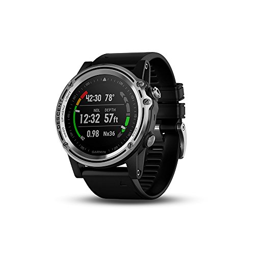 Garmin Descent MK1 GPS Dive Computer Watch - Silver Sapphire w/ Black Band