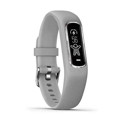 Garmin Mujer Fitness Rastreador VivoSmart 4, WW, Gray/Silver, S/M, Gris Claro/Plata, S/M, 010 – 01995 – 02