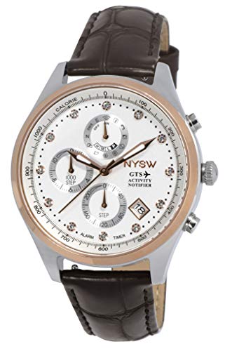NYSW | Reloj Inteligente híbrido con Cristales de Swarovski, Hermoso Cristal de Zafiro, Calendario perpetuo, Impresionante Segunda Mano y más (TC-TS-02)