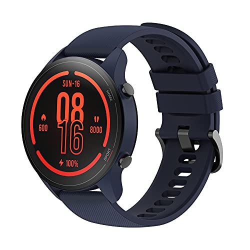 Xiaomi Mi Watch - Reloj Inteligente, Smartwatch Mujeres Hombres con Pantalla 1.39" AMOLED, GPS, Monitor de Frecuencia Cardiaca, 117 Modos de Entrenamiento, 5 ATM, Azul