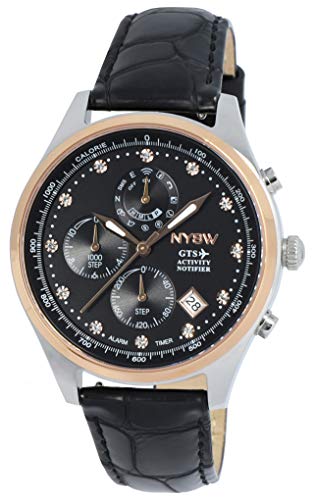NYSW | Reloj Inteligente híbrido con Cristales de Swarovski, Hermoso Cristal de Zafiro, Calendario perpetuo, Impresionante Segunda Mano y más (TC-TS-01)