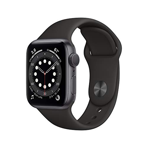 Apple Watch Series 6 (GPS) 40mm Space Gray Aluminum Case with Black Sport Band - Space Gray