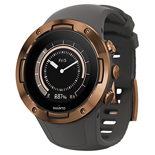 Suunto 5, Reloj multideporte GPS Unisex Adulto, Cristal mineral, Acero inoxidable, Silicona, Gris (Graphite), SS050302000