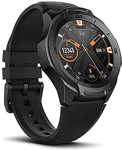 Ticwatch Reloj Inteligente y Deportivo S2 con Sistema operativo Wear OS de Google, para Aventuras al Aire Libre, 5 ATM a Prueba de Agua y Listo para Nadar, Duradero, Compatible con iPhone y Android