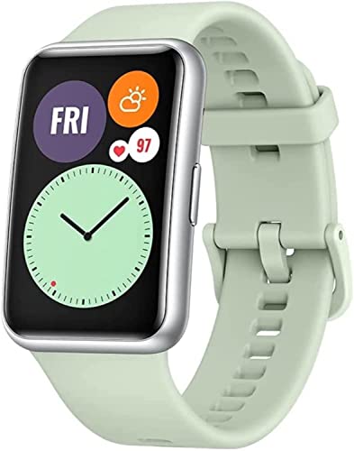 HUAWEI WATCH FIT - Smartwatch con cuerpo de metal, pantalla AMOLED de 1,64”, hasta 10 días de batería, 96 modos de entrenamiento, GPS incorporado, 5ATM, Color Verde