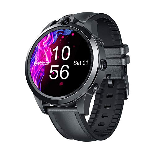 Zeblaze Reloj Inteligente Thor 5 Pro con Bisel de cerámica 3GB + 32GB 8,000,000 píxeles Cámara Dual Desbloqueo Facial Reloj Inteligente multilingüe para Hombres
