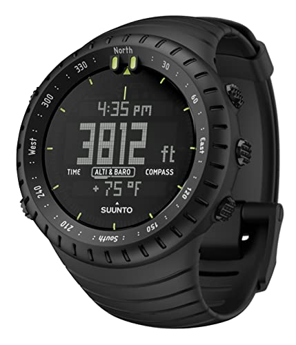 Suunto - Core All Black - SS014279010 - Reloj de exterior para todas las altitudes, sumergible (30 m), con altímetro, barómetro - Esfera de composite - Negro