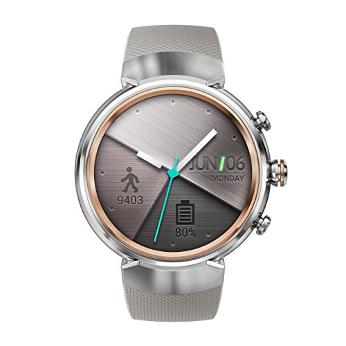 Asus ZenWatch 3 WI503Q-2RBGE0001 Reloj (Amoled, 400 x 400 Qualcomm Snapdragon Wear 2100, de 512 MB, 4 GB, Correa Deportiva Android Wear, Beige