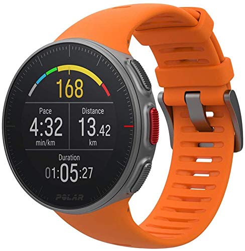 Polar Vantage V - Pulsómetro con GPS, Unisex Adulto - Naranja, M
