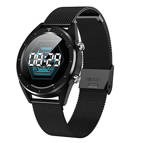 NO.1 DT28 - Caja negra, pulsera negra de acero inoxidable