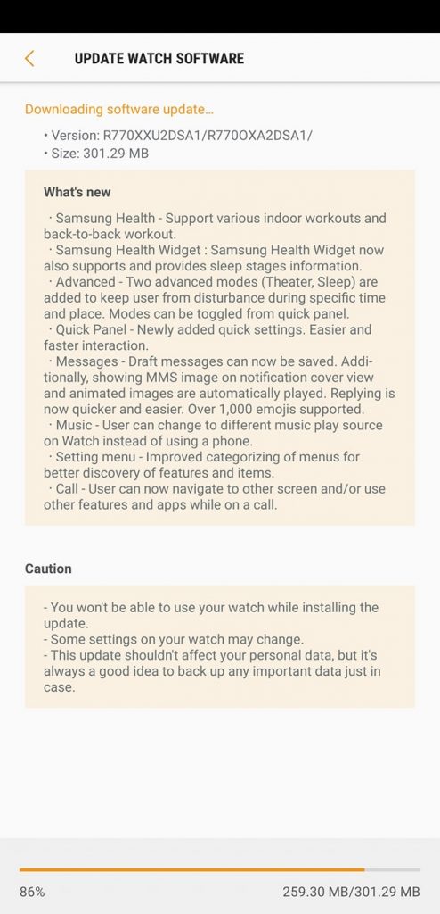 Firmware Tizen 4.0.0.2 para el Gear S3 y el Gear Sport