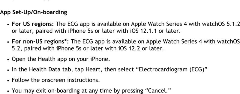 Instrucciones de uso del ECG en el Apple Watch | Fuente: MacRumors