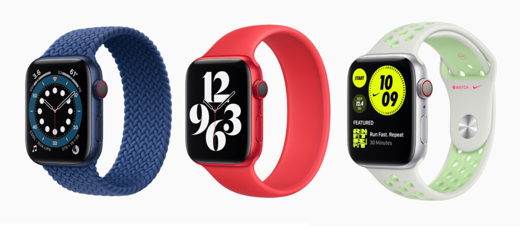 Apple Watch Series 6 con distintas correas